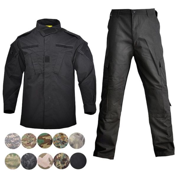 

12 colors tactical camouflage suit paintball army uniform soldier combat uniform jacket + pants set, Camo