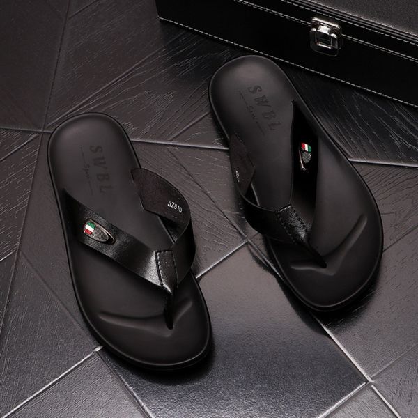 

slippers summer men's slippers breathable sandals outdoor beach shoes 0wtk, Black