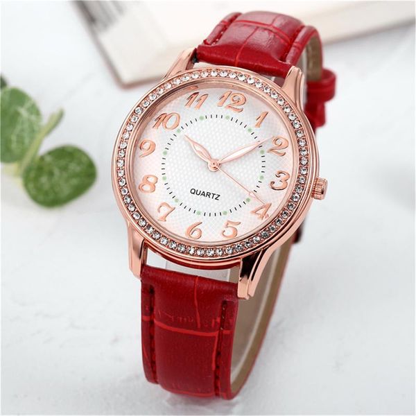 

wristwatches 2021 luxury diamond quartz watched ladies wrist watches leather women bracelet watch for female clock relogio feminino #3, Slivery;brown