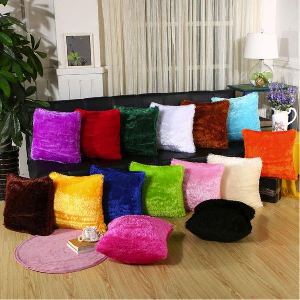 

cushion/decorative pillow plush cushion cover home decor covers living room bedroom sofa decorative pillowcase shaggy fluffy