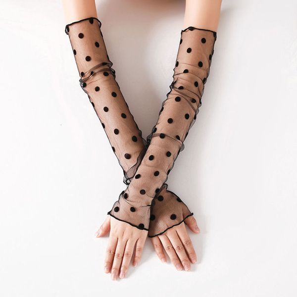 

summer lace sunscreen sleeve women's ultraviolet ice thin arm protection long driving and cycling gloves