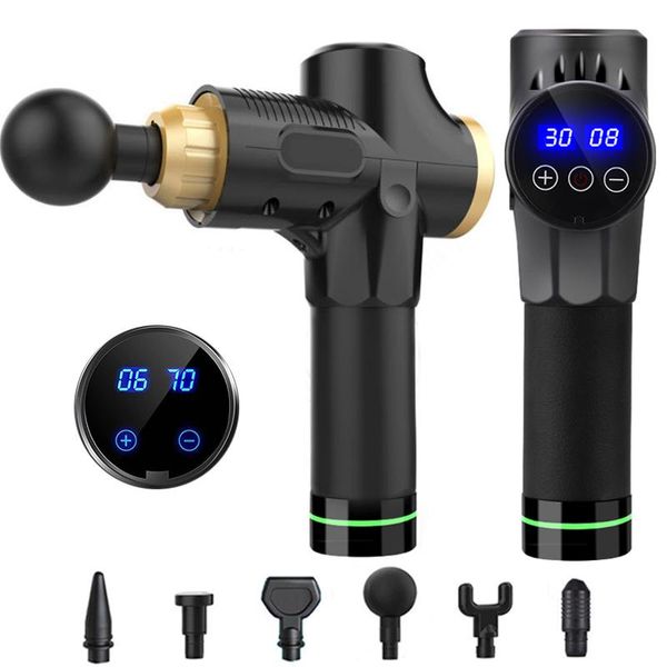 

accessories lcd display electric muscle massage gun 30 gears fascia deep tissue massager neck body back relaxation pain relief fitness relax