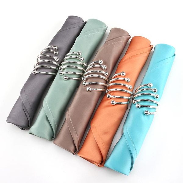 

table napkin 6 pcs satin napkins cloth for party wedding linen cotton 18*18 inch