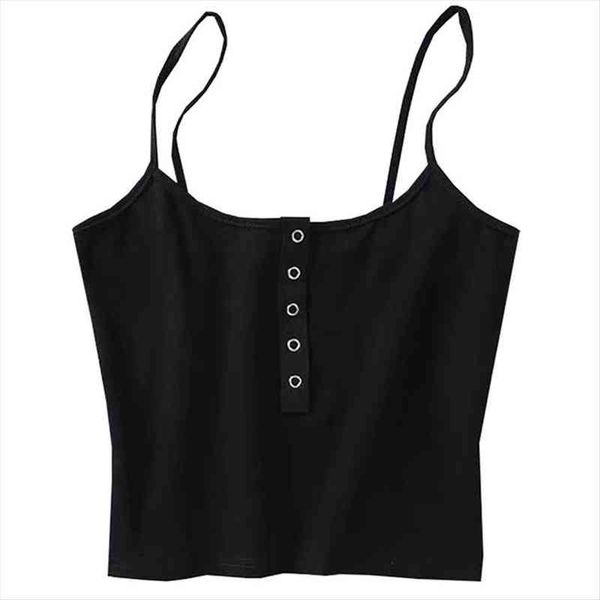 

arrival summer slim womens camis buttons solid sleeveless crop halter black white bustier xl