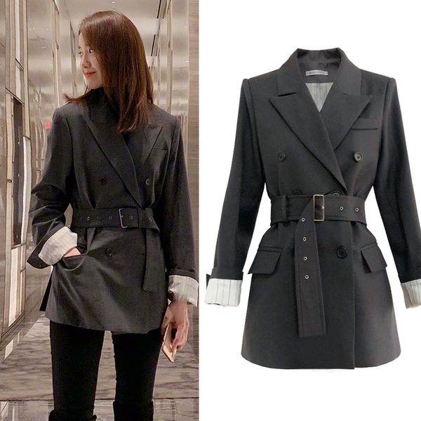 

fashion small women's jacket 2021 spring and autumn new retro suit ol ladies blazer slim wild elegant 7bgv, White;black