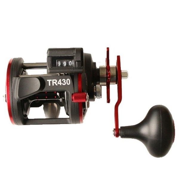 

twin fish fishing reel tr430 with counter line device drum fishing reel vessel trolling boat baitcast right hand wheel