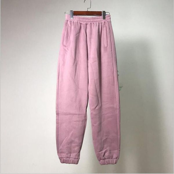 

women's pants & capris pink joggers women streetwear cargo autumn winter fleece black sweatpants casual harem trousers high waist loose, Black;white