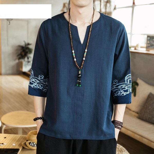 

ethnic clothing kimono japanese men short half-sleeve shirt t-shirt embroidered japan harajuku trouser asian male yukata haori cardigan cost, Red