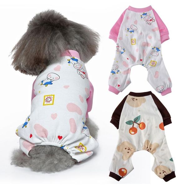 

dog apparel soft pet clothes winter pajamas cat pyjama jumpsuit for small dogs sleepingwear warm clothing puppy shirt