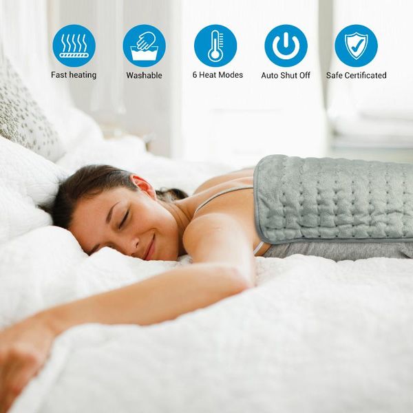 

carpets nicrew 120v 65w electric heating pad for shoulder neck back spine leg pain relief winter warmer