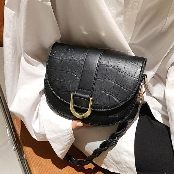 

evening bags stone pattern weave shoulder strap underarm 2021 pu eather women's handbag travel messenger