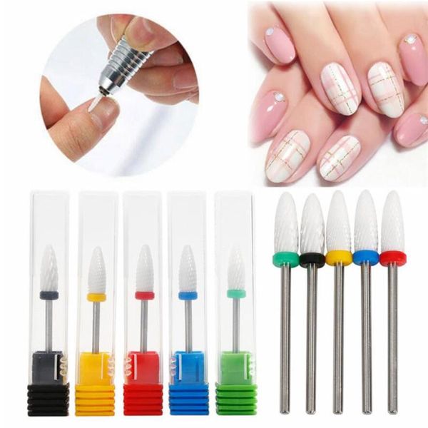 

nail art equipment profession milling cutter manicure ceramic drill bit electric dill machine mill cutters removing gel polish, Silver