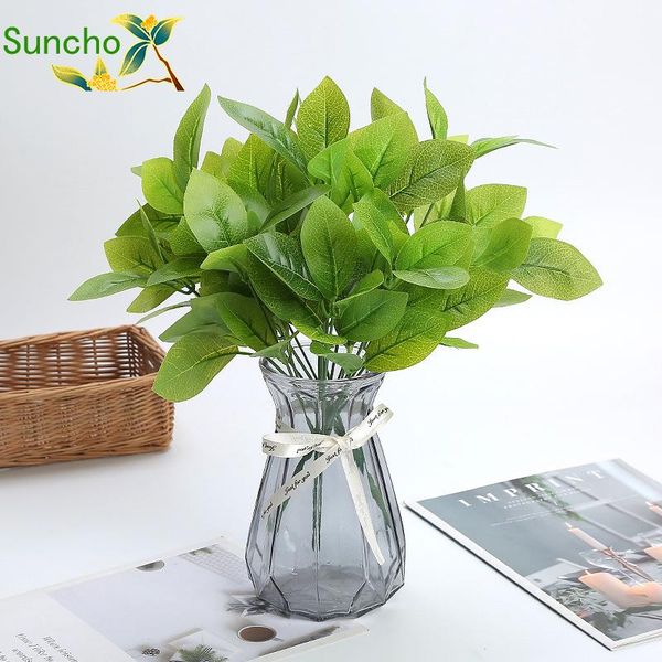 

suncho simulation real touch magnolia leaves artificial branch magnolia flower plants wedding decor home l decorations