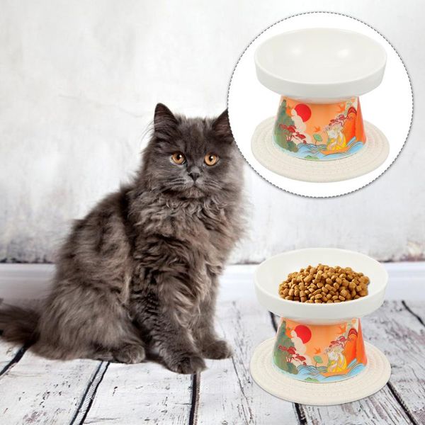 

cat bowls & feeders neck protection pet feeding bowl ceramic food dog container