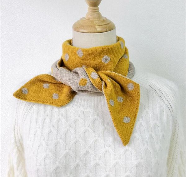 

scarves winter scarf women female dot knitted wraps sharp angle shawls warm long narrow small skinny neckerchief, Blue;gray