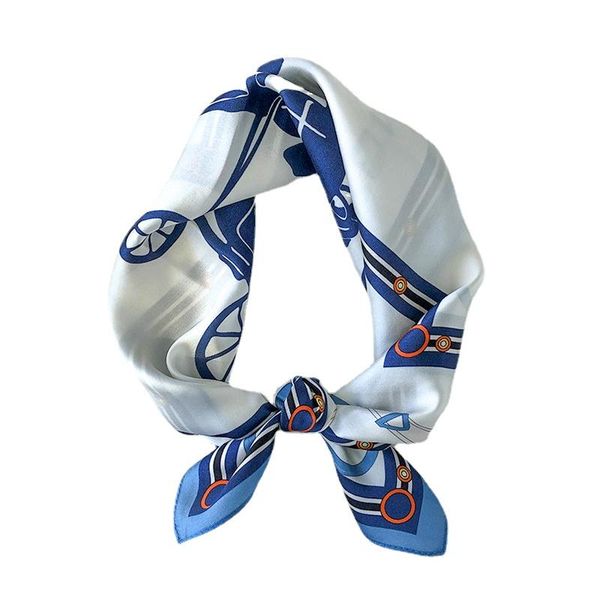 

scarves mulberry scarf 53x53cm silk shawls wraps decorative for heair bags bufanda seda mujer cabello bolsa echarpe ete soie, Blue;gray