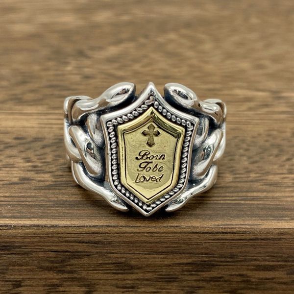 

ring s925 silver opening cross thai personalized trend