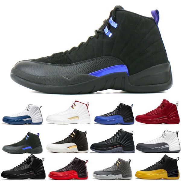 

2022 12s 12 basketball shoes jumpman men black purple bulls grey fiba flu game french blue indigo michigan reverse taxi twist utility wings