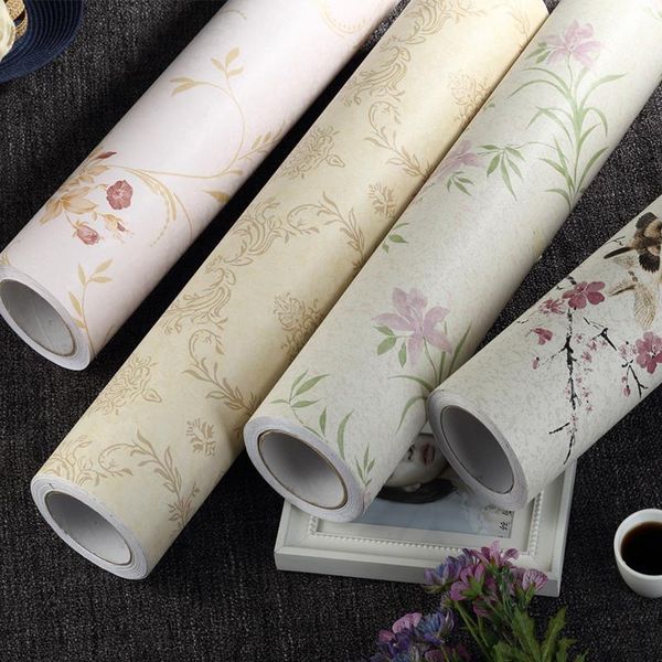 

wallpapers 60*5m europe thick self adhesive contact paper peony wallpaper for living room bedroom decor removable floral