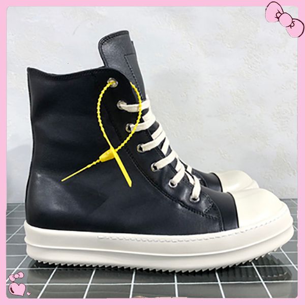 

boots comfortable women ro ankle boot genuine leather woman shoes thick sole woman's winter footwear zyre, Black