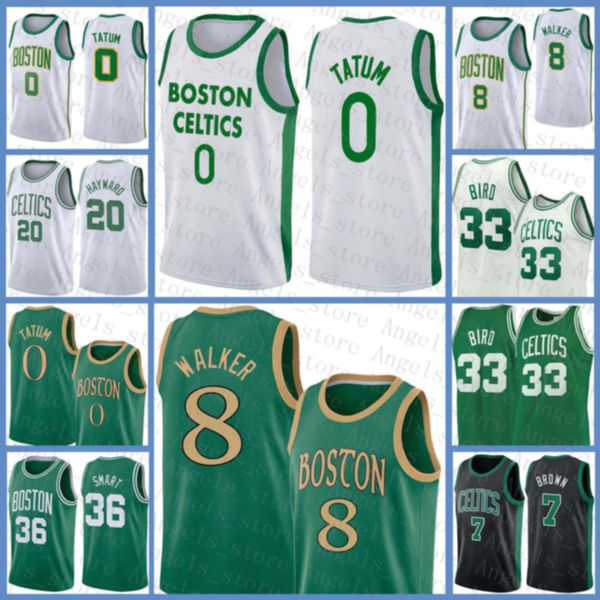 

jayson 0 tatum kemba 8 walker 33 b jaylen new brown marcus 36 smart gordon 20 hayward bostoncelticsblue basketball jersey, Black;red