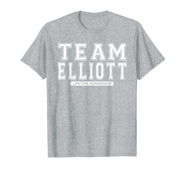 

team elliott family surname reunion crew member gift t-shirt, White;black