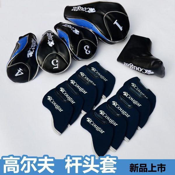 

cougar golf club head set 's headgear, male and female set, iron bar wooden rod putter complete of clubs1