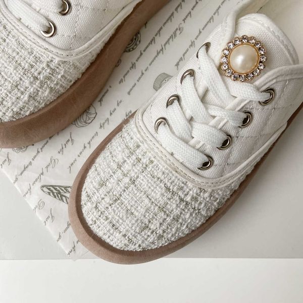 

2021 fall pure color plaid canvas shoes women korean flat low-vulcanized shoes hong kong style y0907, Black