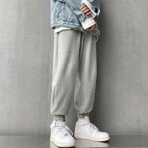 

privathinker casual jogger pants men baggy sweatpants spring casual basic streetwear korean hip hop male straight trouser 210709, Black