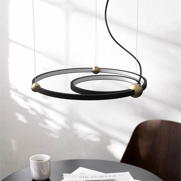 

pendant lamps nordic industrial style circle led light modern living room dining cafe bedroom study simple indoor