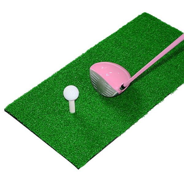 

golf training aids 60*30cm mat practice hitting 10mm artificial lawn nylon grass rubber tee backyard durable pad