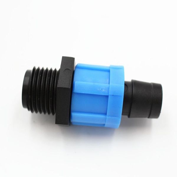 

watering equipments 100pcs dn17*1/2" male thread coupling for tape lock nut fittings driptape micro drip irrigation accessory y117
