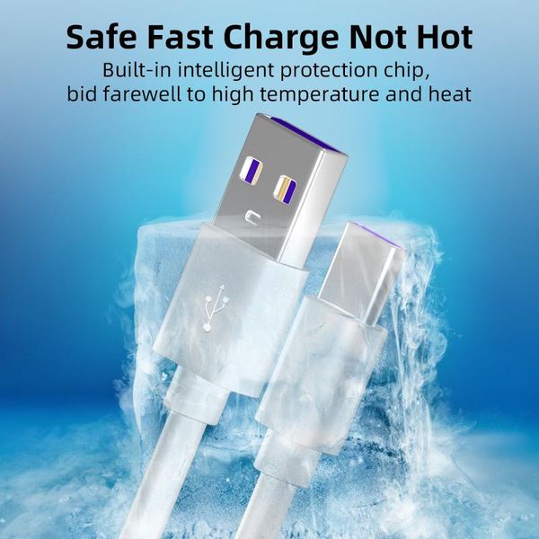 

new 5a type c cable rfor huawei xiaomi android mobile phone universal data sync charger cable for note10 p20 usb fast charger