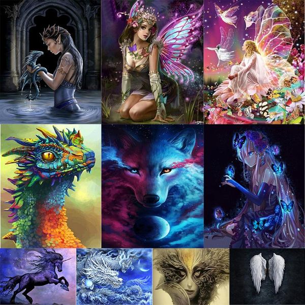 

diamond painting 3d diy inlaid western ancient ferocious dragon embroidery rhinestone picture mosaic home decoration