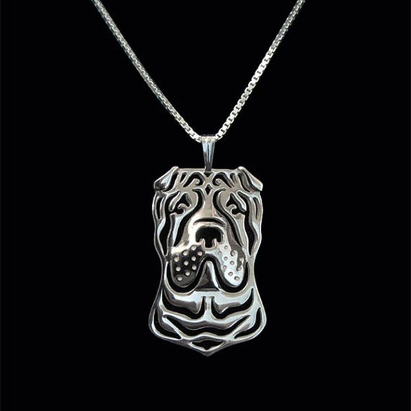 

pendant necklaces chinese shar pei necklace women friend choker, Silver