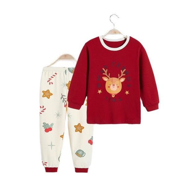 

clothing sets kids pijamas cartoon winter autumn sleepwear children cotton pajama boys girls 2 piece pyjamas girl christmas outfit, White