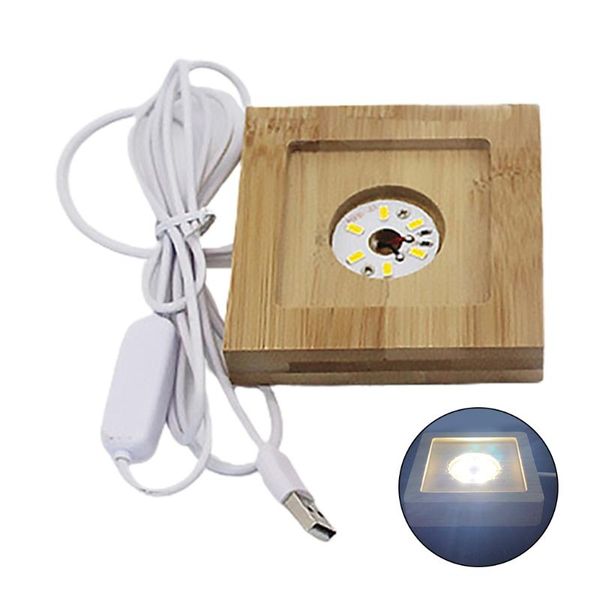 

lamp holders & bases e8ff 1 piece led night light wooden base holder display stand for crystals glass ball illumination lighting accessories