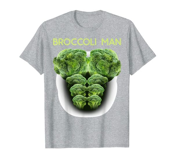 

broccoli man funny food vegan vegetables lover gift t-shirt, White;black