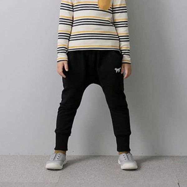 

kids autumn spring fleece harem pants boys and girls casual trousers 210528, Blue