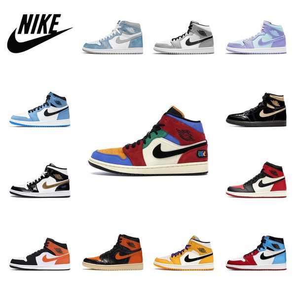 

mens basketball shoes 1 1s high dark mocha midnight navy mid light smoke grey twist chicago bred black toe sneakers women sports trainers