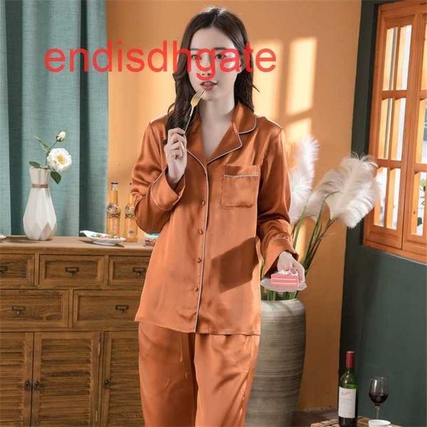 

factoryck7iwomen's silk 2020 summer new pajamas spring pure color long sleeve set, leisure and comfortable two-piece set, Black;white