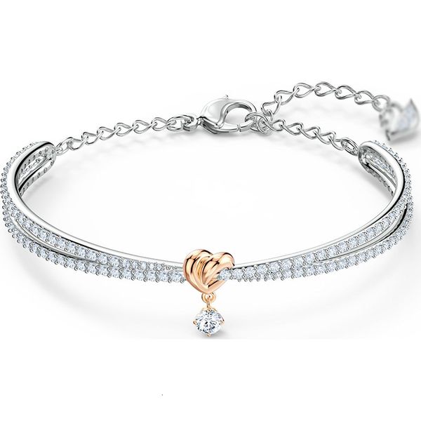 

bracelet shijia color separation love knot female element crystal, Golden;silver