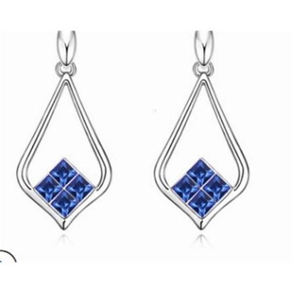 

noble low price more color diamond crystal 925 silver lady's earigns 14.35rtert