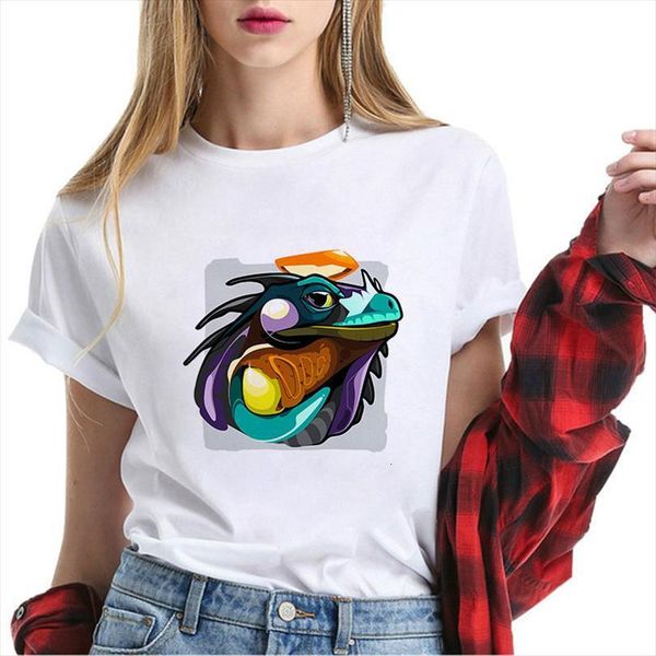 

Anime Wind Animal Cartoon Vogue Men Tops Print And Personality Harajuku Summer Casual Tee Femme Camiseta Mujer, White;black