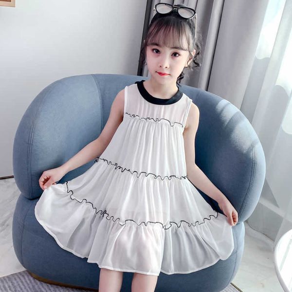 

new children's 2021 clothing summer girls dress kids party dresses 12 girls elegant dress sleeveless 11 fashion 8 brief 10 years, Red;yellow