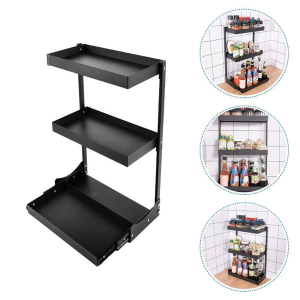 

hooks & rails 1pc deskstorage rack spice racks foldable structure stand holder