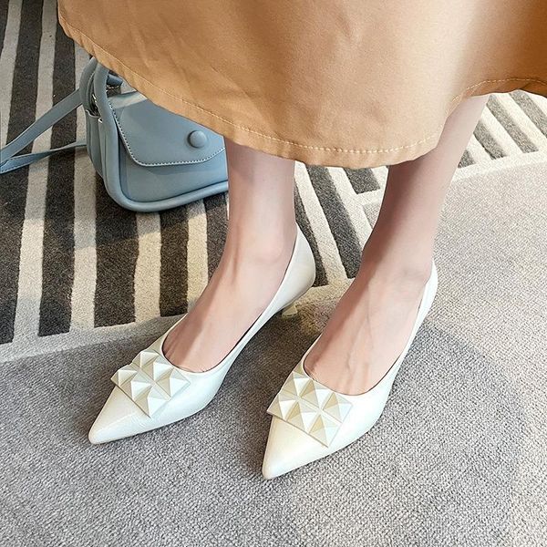 

sandals pointy temperament high-heeled shoes women summer thin section fine-heel work fashion single, Black