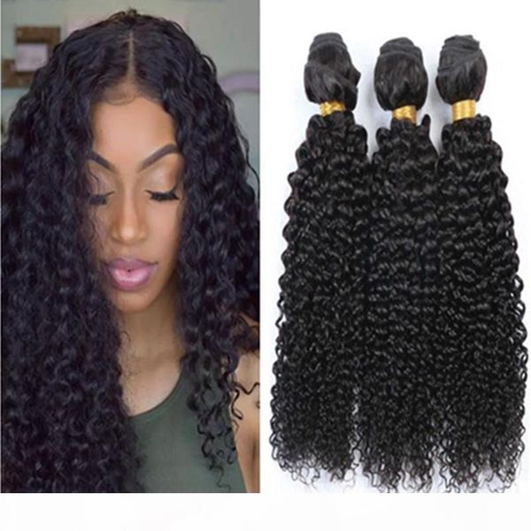 

9a brazilian unprocessed virgin natural black color kinky curly human hair bundles with factory direct supply, Black;brown