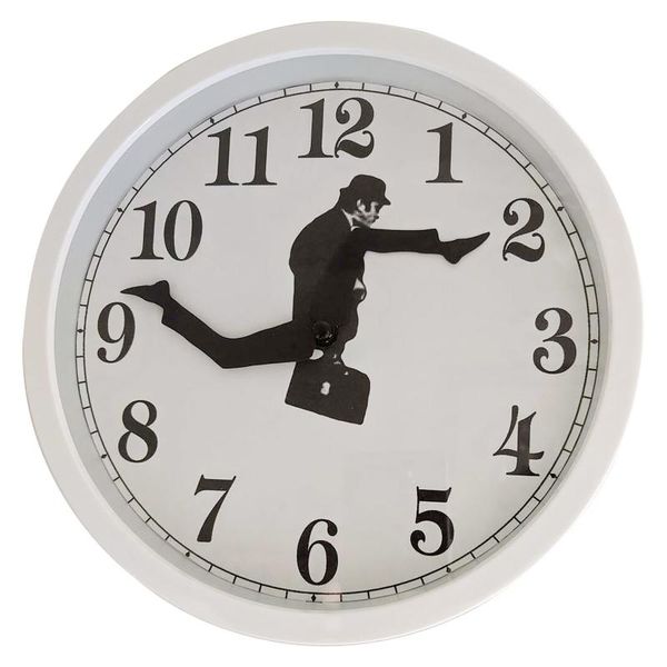 

wall clocks silly walk clock - creative artwork sweep seconds silent 3d mirror stickers diy