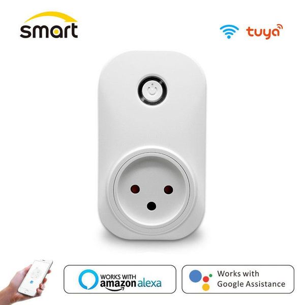 

smart home control tuya life wifi socket israel plug 16a app power monitor remote voice with google alexa echo timer the devices